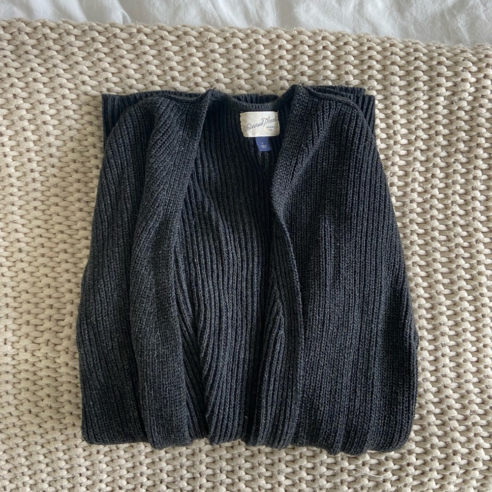 Charcoal Long Cardigan